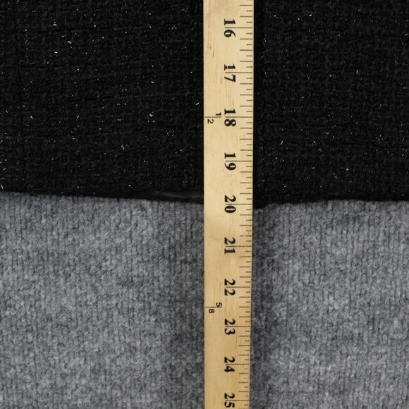 Zara Jacket Women Medium Metallic Thread Tweed Cropped Blazer Black Party Office - Picture 8 of 10